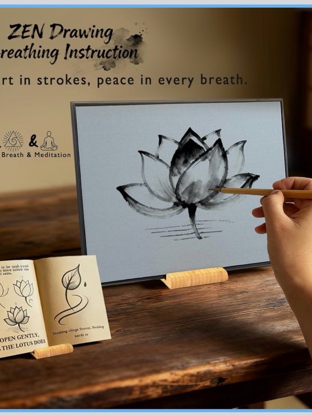 AOVOA Zen Buddha Water Painting Board
